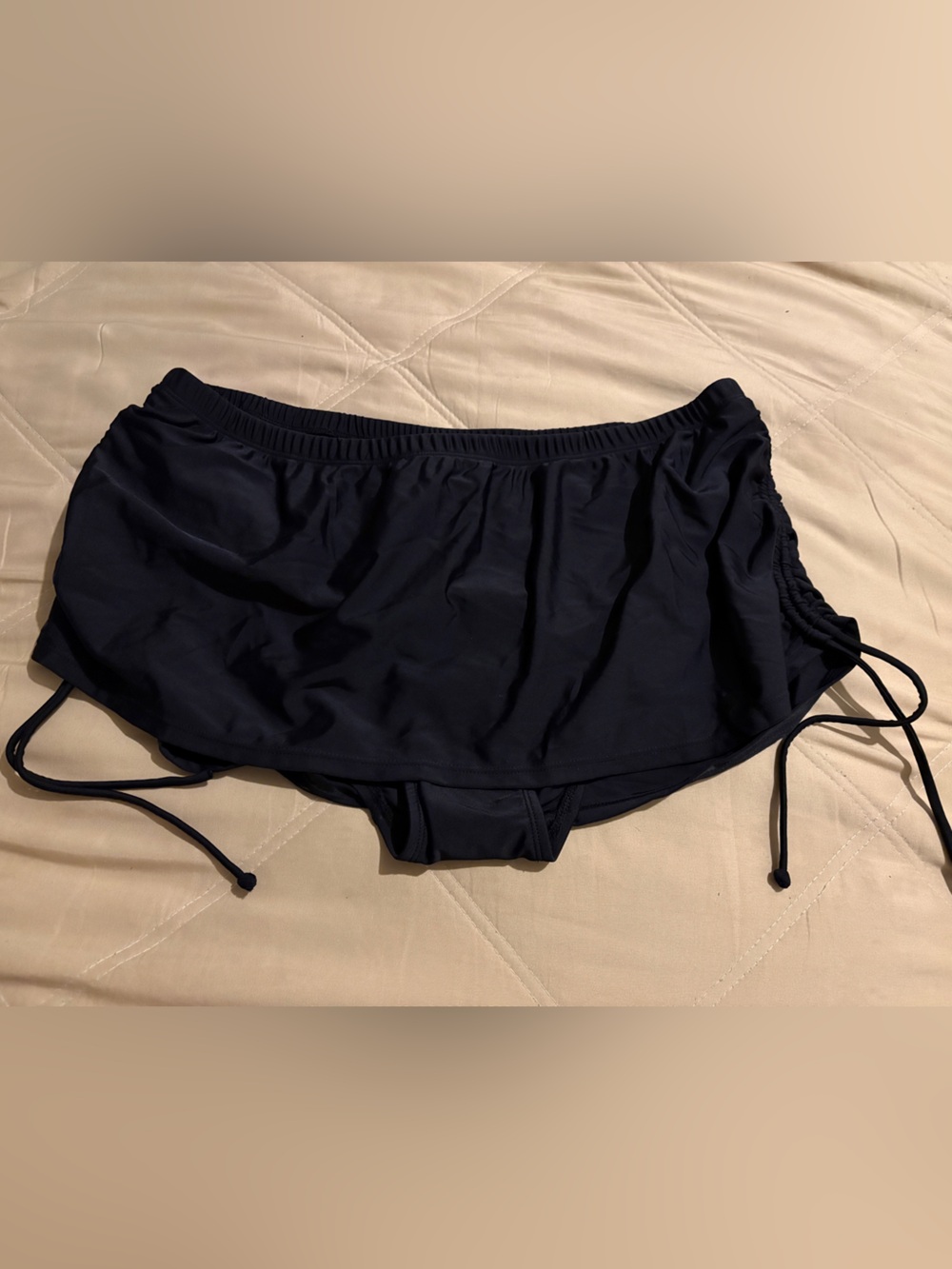 Xhilaration Navy Athletic Swim Skirt with Adjustable Sides